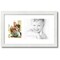 ArtToFrames Collage Photo Picture Frame with 1 - 5x7, 8x10 inch Openings, Framed in White with Over 62 Mat Color Options and Regular Glass (CSM-3966-166)